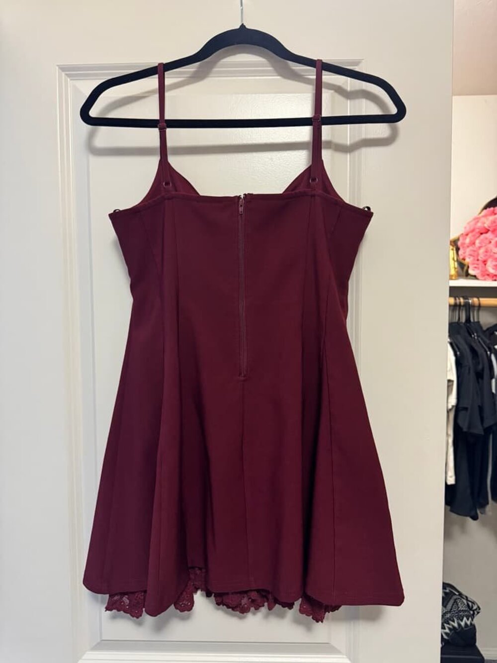 lace trim dress